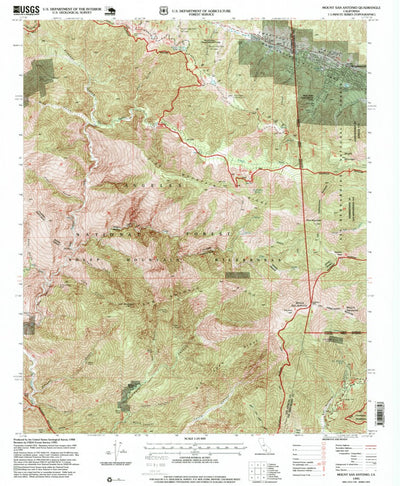 United States Geological Survey Mount San Antonio, CA (1995, 24000-Scale) digital map