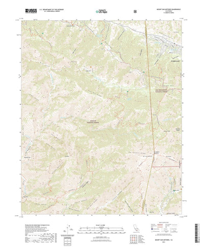 United States Geological Survey Mount San Antonio, CA (2021, 24000-Scale) digital map