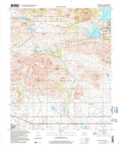 United States Geological Survey Mount Scott, OK (1997, 24000-Scale) digital map