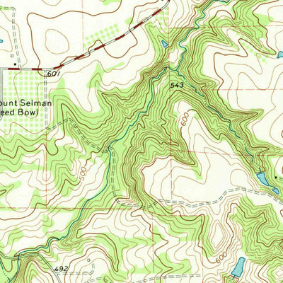 United States Geological Survey Mount Selman, TX (1973, 24000-Scale) digital map