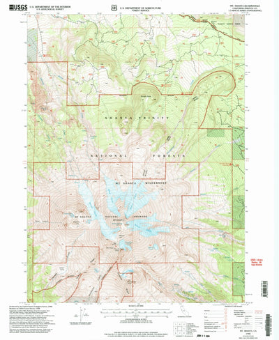 United States Geological Survey Mount Shasta, CA (1998, 24000-Scale) digital map