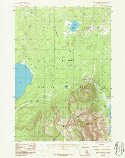 United States Geological Survey Mount Sheridan, WY (1986, 24000-Scale) digital map