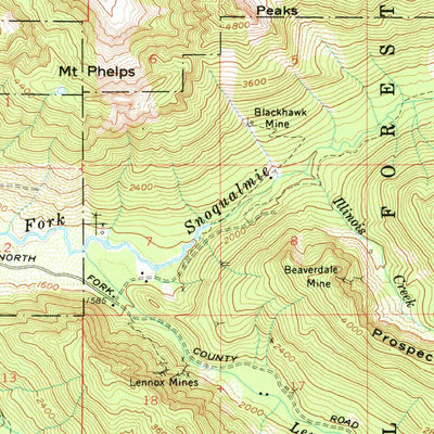 United States Geological Survey Mount SI, WA (1960, 62500-Scale) digital map