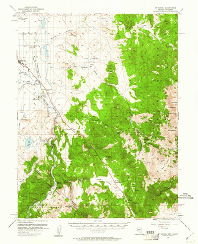 United States Geological Survey Mount Siegel, NV-CA (1957, 62500-Scale) digital map