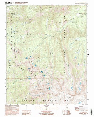 United States Geological Survey Mount Silliman, CA (1993, 24000-Scale) digital map