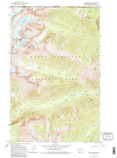 United States Geological Survey Mount Spickard, WA (1969, 24000-Scale) digital map