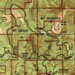 United States Geological Survey Mount Spokane, WA-ID (1943, 62500-Scale) digital map
