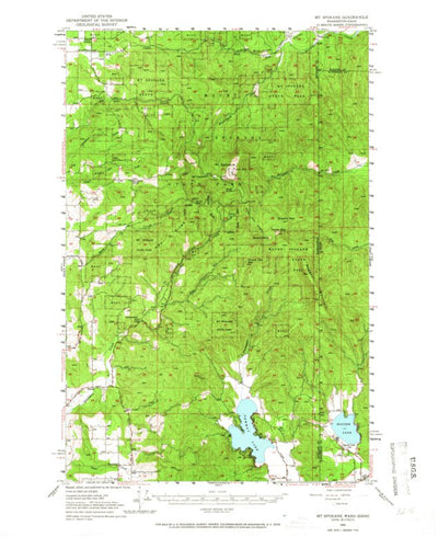 United States Geological Survey Mount Spokane, WA-ID (1950, 62500-Scale) digital map