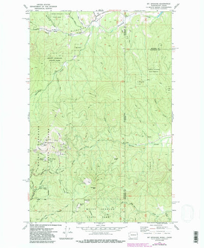 United States Geological Survey Mount Spokane, WA-ID (1973, 24000-Scale) digital map