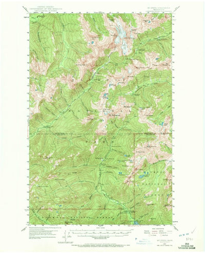 United States Geological Survey Mount Steel, WA (1947, 62500-Scale) digital map