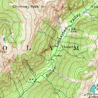 United States Geological Survey Mount Steel, WA (1947, 62500-Scale) digital map