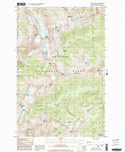 United States Geological Survey Mount Steel, WA (1999, 24000-Scale) digital map