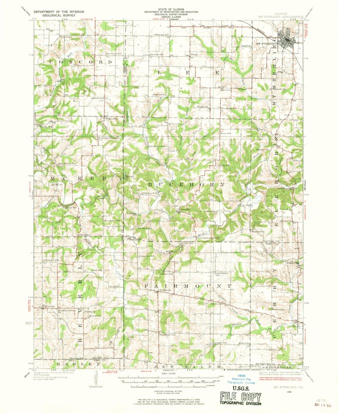 Mount Sterling, IL (1926, 62500-Scale) Map by United States Geological ...