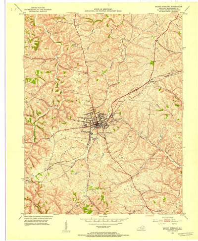 United States Geological Survey Mount Sterling, KY (1952, 24000-Scale) digital map