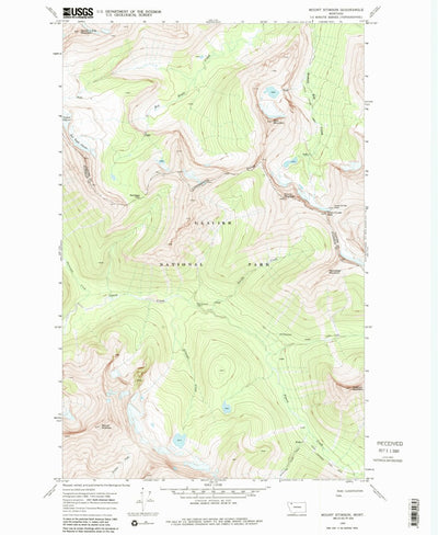 United States Geological Survey Mount Stimson, MT (1968, 24000-Scale) digital map