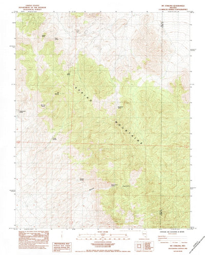 United States Geological Survey Mount Stirling, NV (1984, 24000-Scale) digital map