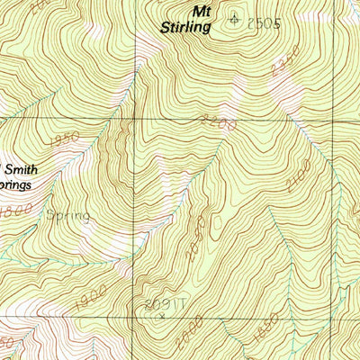 United States Geological Survey Mount Stirling, NV (1984, 24000-Scale) digital map