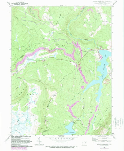 United States Geological Survey Mount Storm Lake, WV (1967, 24000-Scale) digital map