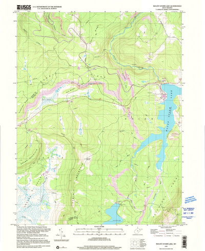 United States Geological Survey Mount Storm Lake, WV (1997, 24000-Scale) digital map