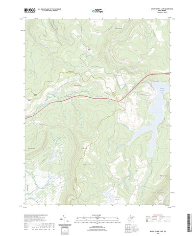 United States Geological Survey Mount Storm Lake, WV (2023, 24000-Scale) digital map