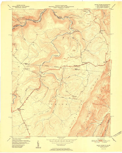 United States Geological Survey Mount Storm, WV-MD (1951, 24000-Scale) digital map