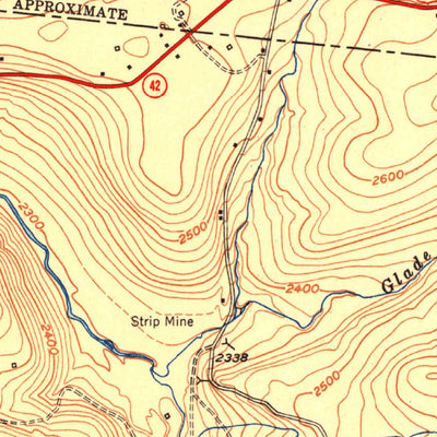 United States Geological Survey Mount Storm, WV-MD (1951, 24000-Scale) digital map