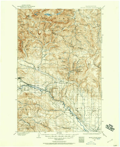 United States Geological Survey Mount Stuan, WA (1897, 125000-Scale) digital map