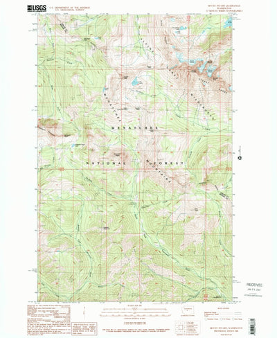 United States Geological Survey Mount Stuart, WA (1989, 24000-Scale) digital map
