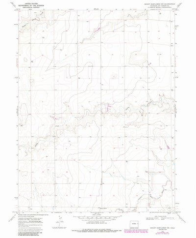 United States Geological Survey Mount Sunflower NW, CO (1969, 24000-Scale) digital map