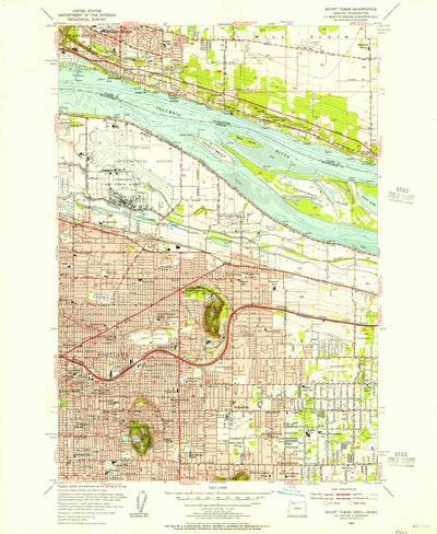 United States Geological Survey Mount Tabor, OR-WA (1954, 24000-Scale) digital map