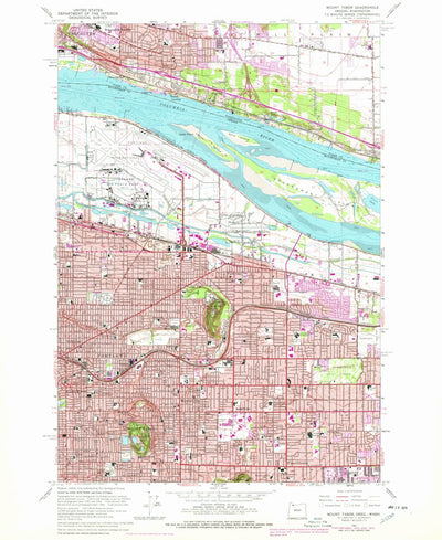United States Geological Survey Mount Tabor, OR-WA (1961, 24000-Scale) digital map