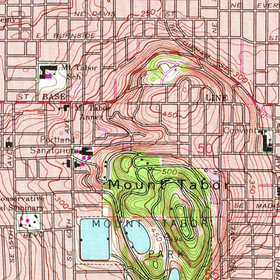 United States Geological Survey Mount Tabor, OR-WA (1961, 24000-Scale) digital map