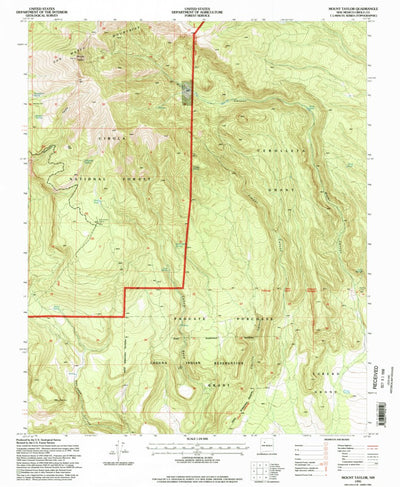 United States Geological Survey Mount Taylor, NM (1995, 24000-Scale) digital map