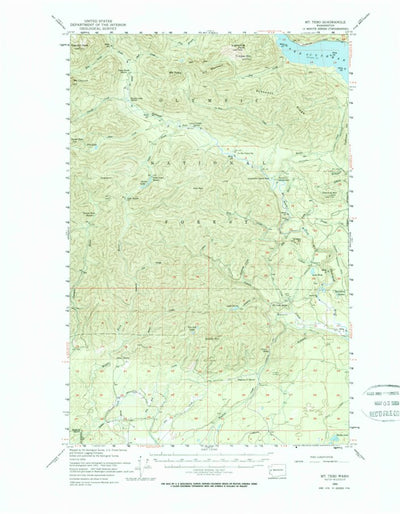 United States Geological Survey Mount Tebo, WA (1953, 62500-Scale) digital map