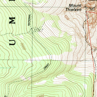 United States Geological Survey Mount Thielsen, OR (1985, 24000-Scale) digital map