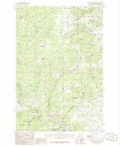 United States Geological Survey Mount Thompson, MT (1985, 24000-Scale) digital map