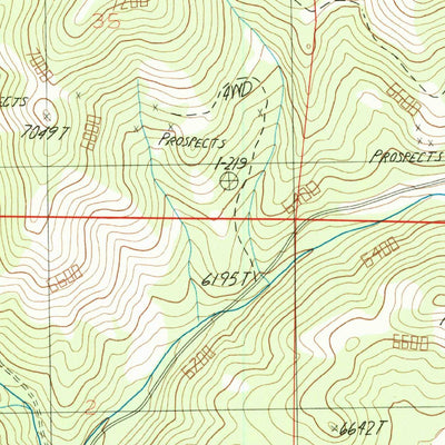 United States Geological Survey Mount Thompson, MT (1985, 24000-Scale) digital map