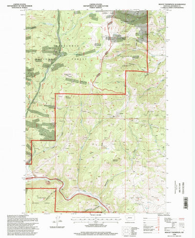 United States Geological Survey Mount Thompson, MT (1996, 24000-Scale) digital map