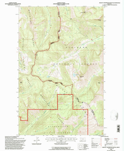 United States Geological Survey Mount Thompson-Seton, MT (1994, 24000-Scale) digital map