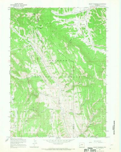 United States Geological Survey Mount Thompson, WY (1967, 24000-Scale) digital map