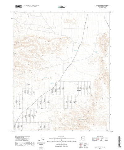 United States Geological Survey Mount Tipton NW, AZ (2021, 24000-Scale) digital map