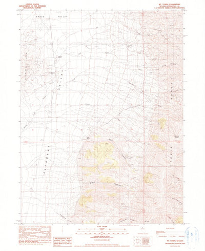 United States Geological Survey Mount Tobin, NV (1990, 24000-Scale) digital map