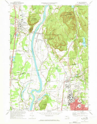 United States Geological Survey Mount Toby, MA (1971, 24000-Scale) digital map