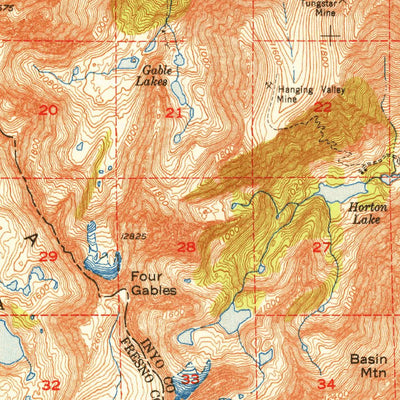United States Geological Survey Mount Tom, CA (1951, 62500-Scale) digital map