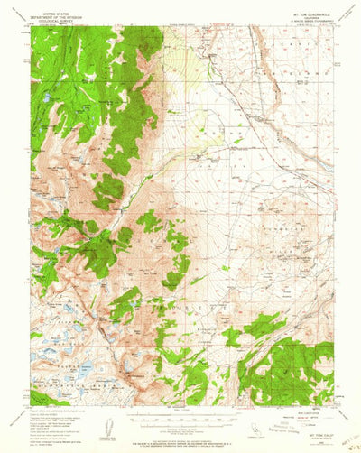 United States Geological Survey Mount Tom, CA (1954, 62500-Scale) digital map
