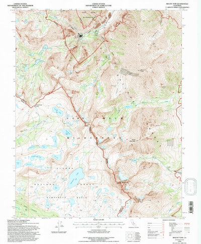 United States Geological Survey Mount Tom, CA (1994, 24000-Scale) digital map