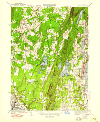 United States Geological Survey Mount Tom, MA (1938, 24000-Scale) digital map