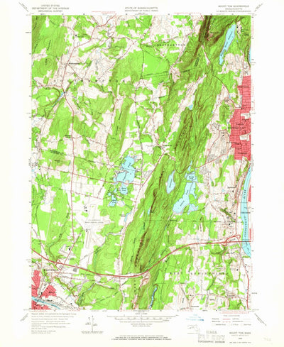 United States Geological Survey Mount Tom, MA (1958, 24000-Scale) digital map