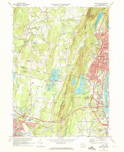United States Geological Survey Mount Tom, MA (1972, 24000-Scale) digital map
