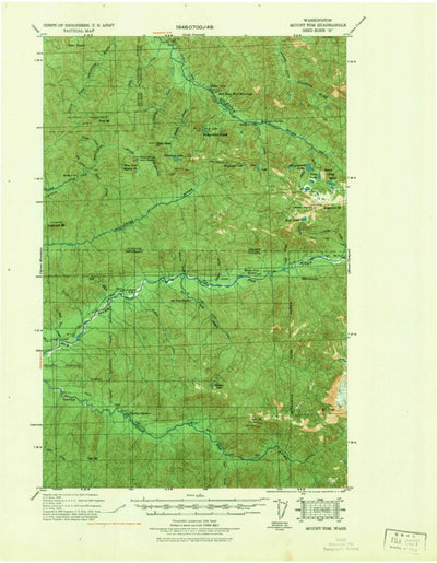 United States Geological Survey Mount Tom, WA (1939, 62500-Scale) digital map